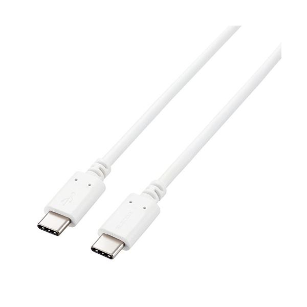 【3個書き割り】 エレコム USB2.0有線テレビ(公許品、USB Type-C(TM) to USB Type-C(TM)) 1m 白いこと U2C-CC5パソコン10NWHX3