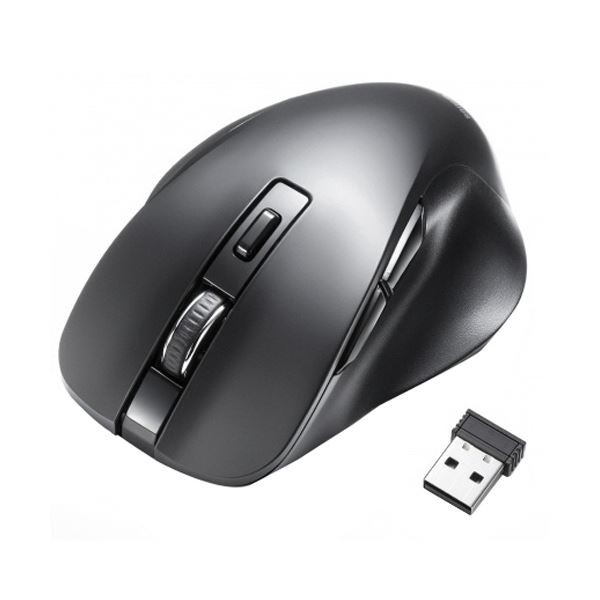 （まとめ） サンワサプライワイヤレスブルーLED二十日鼠（5名取り草） 黒いこと MA-WB518BK 1個 【×3書き割り】