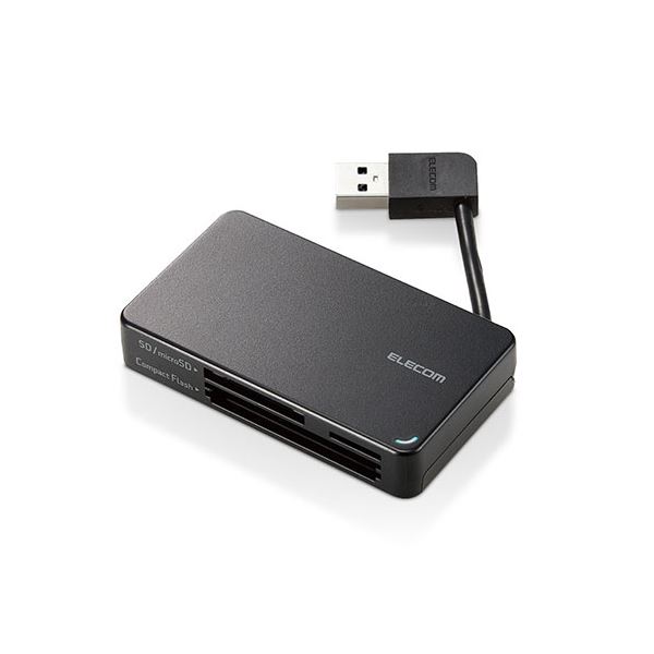 【3個書き割り】 エレコム USB3.0相応うメモリカードリーダー/有線テレビ納める型手合い 黒いこと MR3-K303BKX3