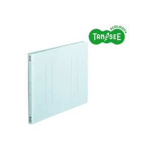 (まとめ)TANOSEE フラットファイル バインダー 2穴 <スタンダードカラー>A4ヨコ 150枚収容 青 10冊入×10パック
