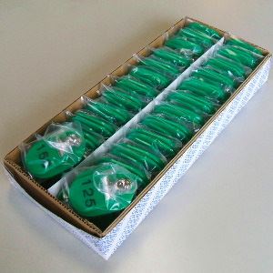 楽天市場】クラウン 親子札 2枚1組・スチロール製 CR-OY150-G 緑 50組1 