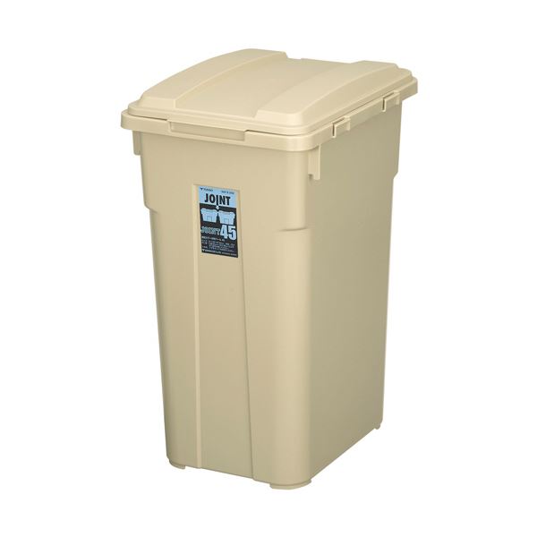 （まとめ） 新輝合成TONBO 連結カラー分別ペール 45L カーキベージュ 02067-5 1台 【×3セット】
