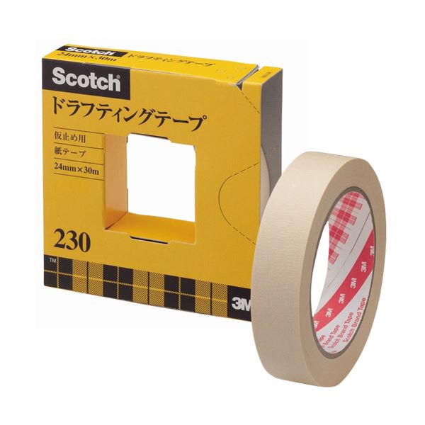 3M スコッチウイスキー ドラフティングテープ230 大巻 24mm×30m 230-3-24 1書き割り(5巻)