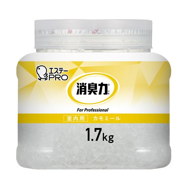 （まとめ） エステー 消臭力業務用消臭剤 クラッシュゲルタイプ 室内用 カモミール 本体 1.7kg 1個 【×3セット】