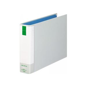 （まとめ） ライオン事務器パイプ式ファイル（環境） 両開き B4ヨコ 500枚収容 50mmとじ 背幅71mm ライトグレー No.750RK 1冊 【×3セット】