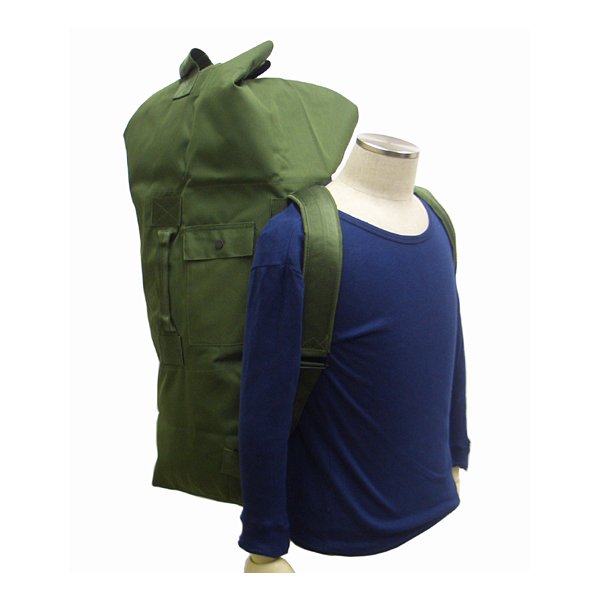 アメリカ陸軍 ダッフルバッグ 70L オリーブ ナイロン 防水 両肩ショルダータイプ フック式 アメリカ軍 レプリカ ミリタリー
