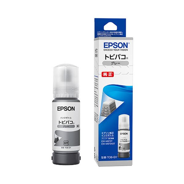 （まとめ） エプソンインクボトル トビバコ 薄墨色 70mL TOB-GY 1個 【×3仕掛ける】