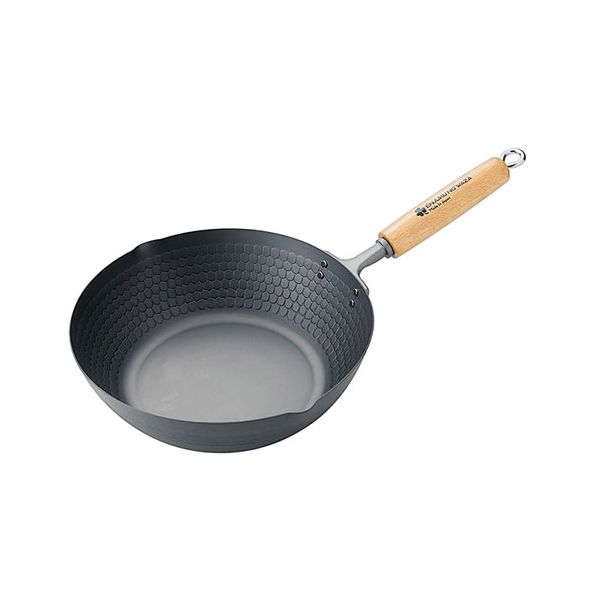 【送料無料】よこやま 燕熟の技 窒化加工いため鍋28cm 槌目入 窒化加工でさびにくい鉄製いため鍋 CTT-1201