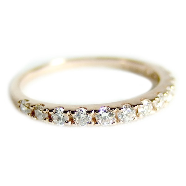ダイヤモンド リング ハーフエタニティ 0.3ct 12号 K18 ピンクゴールド 0.3カラット エタニティリング 指輪 鑑別カード付き｜ワールドデポ