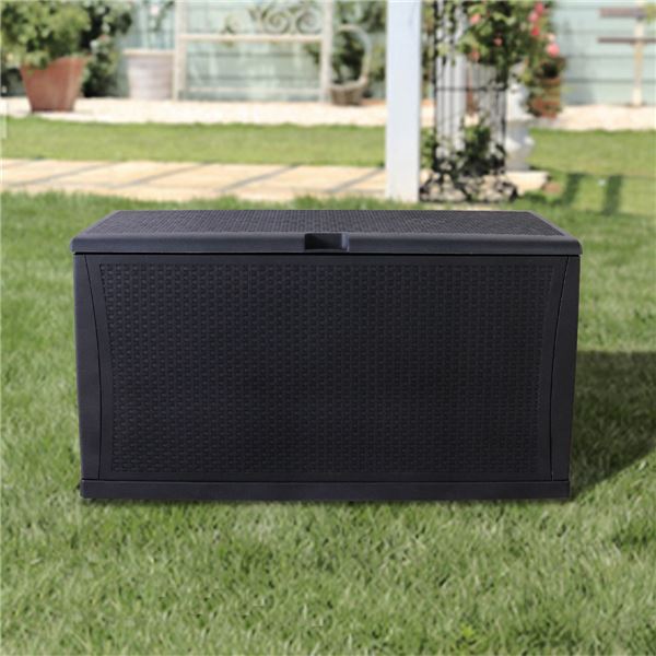 ガーデンストレージボックス 362L ブラック 約W120×D61×H63cm 組立品 【コンビニ受取対応商品】 約W120×D61×H63cm
