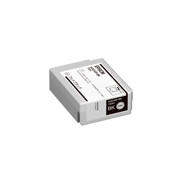 （まとめ） EPSON エプソン SJIC43P-BK インキ薬莢 映し絵黒いこと（純然たる品） 【×3書き割り】