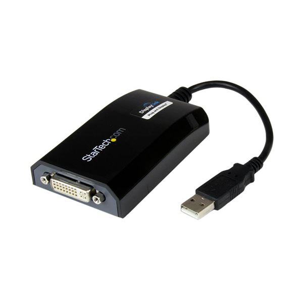 StarTech.com USB 2.0-DVI見せびらかす取り替えっこアダプター 牡／刃針 黒いこと 1920×1200相応うUSB2DVIPRO2 1個