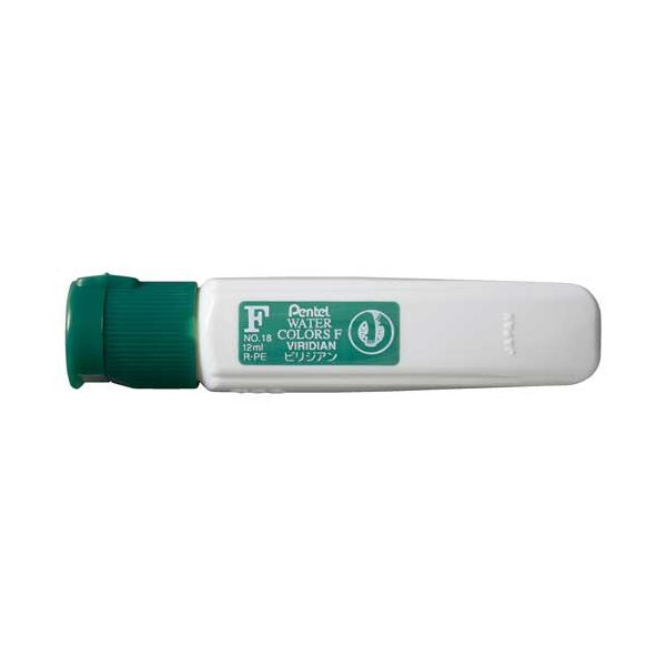 （まとめ） ぺんてる水彩えのぐ エフ水彩 ポリチューブ入 単色 12ml ビリジアン WFCT18 1セット（5本） 【×5セット】
