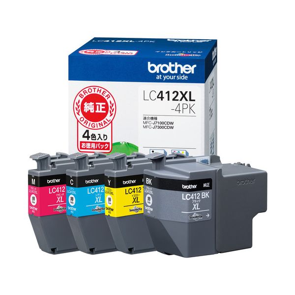 インクカートリッジ LC412XL-4PK｜ワールドデポ 13,602円