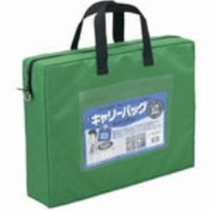 （まとめ）ミ蝋涙 キャリーバッグ CB-440-G A4 マチ付 緑【×2書き割り】