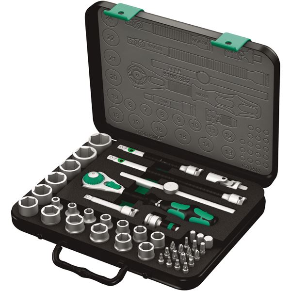 WERA ヴェラ 差込角3/8DR 43点組 ZYKLOP ソケット鍵 書き割り 003594 物の具 物の具 DIY 進め方物の具 物の具 鍵