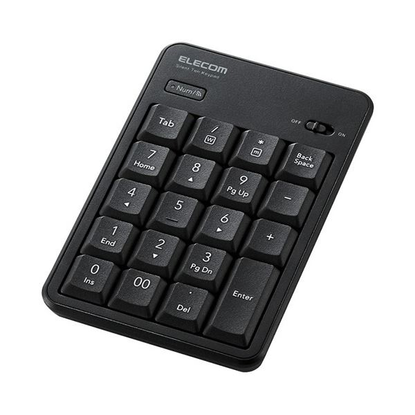 エレコムBluetooth静音テンキーパッド 黒いこと TK-TBM023SKBK 1個