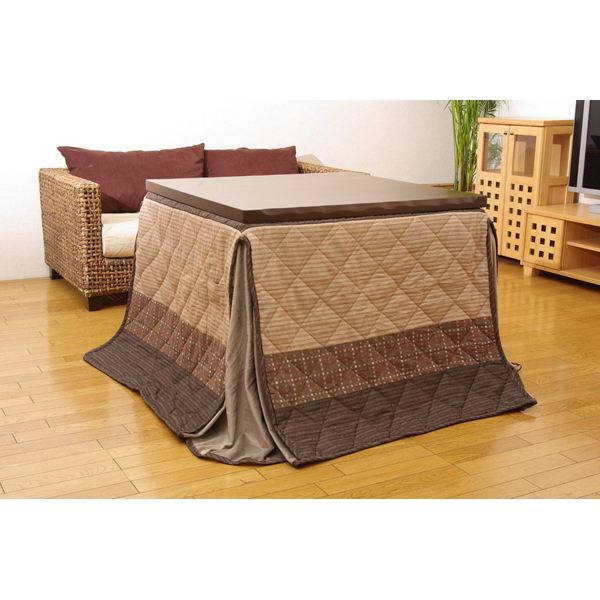 ハイタイプ 高脚用 こたつ布団 【単品 薄掛け ベージュ 235×235cm】 折りたたみ収納 コンパクト仕様 しじら ボア 〔リビング〕【代引不可】 11,211円
