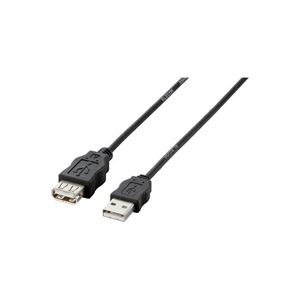 （まとめ）エレコム ELECOM USBケーブル USB-ECOEA20 黒【×3セット】