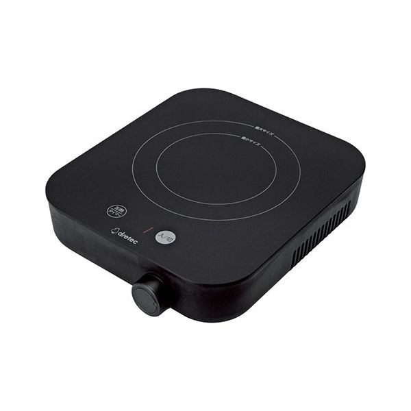 DRETEC ドリテック IHクッカー ピッコリスト ブラック 24.5×20×6cm 置き場所に困らないコンパクトサイズ C7129116