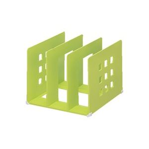 （まとめ）LIHITLAB 間仕切り仕合わせL A-7321-6 黄緑【×5書き割り】