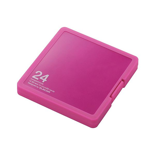 （まとめ） エレコムSD／microSD用メモリカードケース 可塑性物質手合い サクラ色 総目録裏張り付 CMC-SDCPP24PN1個 【×10仕掛ける】