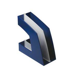 （まとめ）整理保存用具ボックス席（分け取り付） A4タテ 青碧 10個