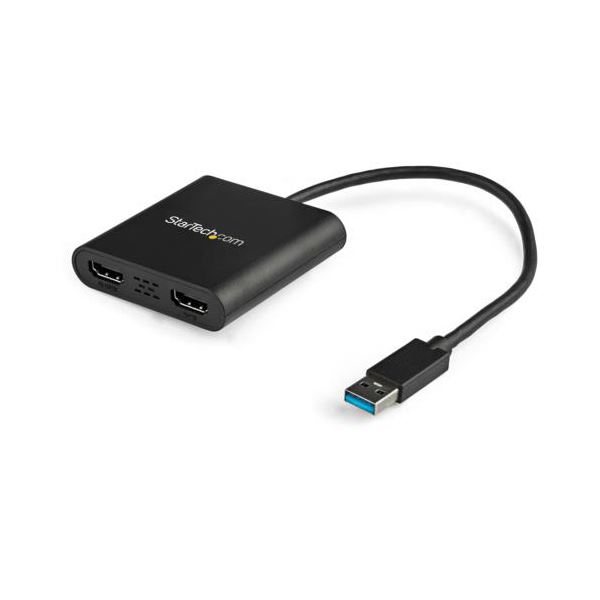 StarTech.com USB3.0接続2ポートHDMIアダプタ 4K／30Hz対応 USB A（オス）-HDMI（メス）×2ブラック USB32HD2 1個 8,896円