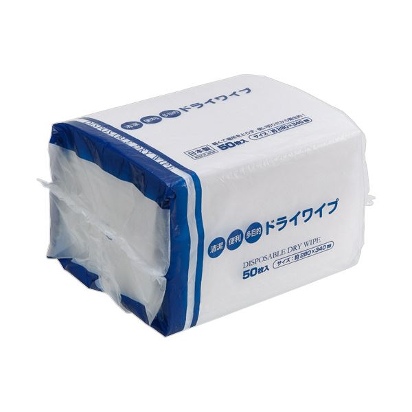 （まとめ） 溝端紙工印刷素っ気ないワイプ 中判手合い 1容器に並べる（50枚） 【×10書き割り】
