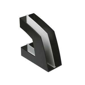（まとめ）整理保存用具ボックス席（分け取り付） A4タテ 黒いこと 10個