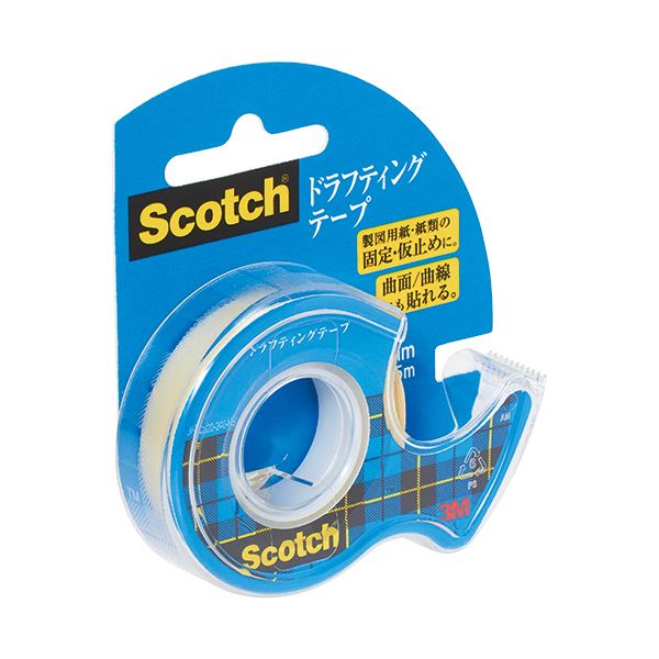 3M スコッチウイスキー ドラフティングテープ小巻 12mm×5m ディスペンサー付 D-12 1書き割り(24個)