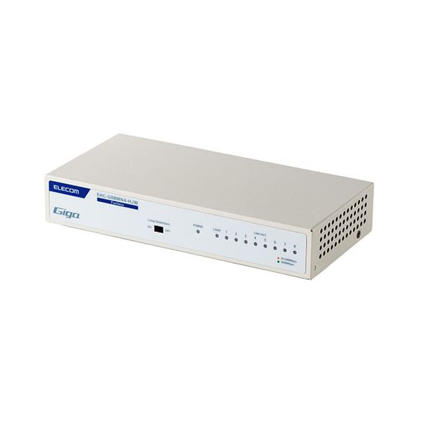 エレコム Giga相応う8界面取り替えっこ(金属元素筐体/ワット数内蔵) 金属元素(白いこと) EHC-G08MN4-HJW