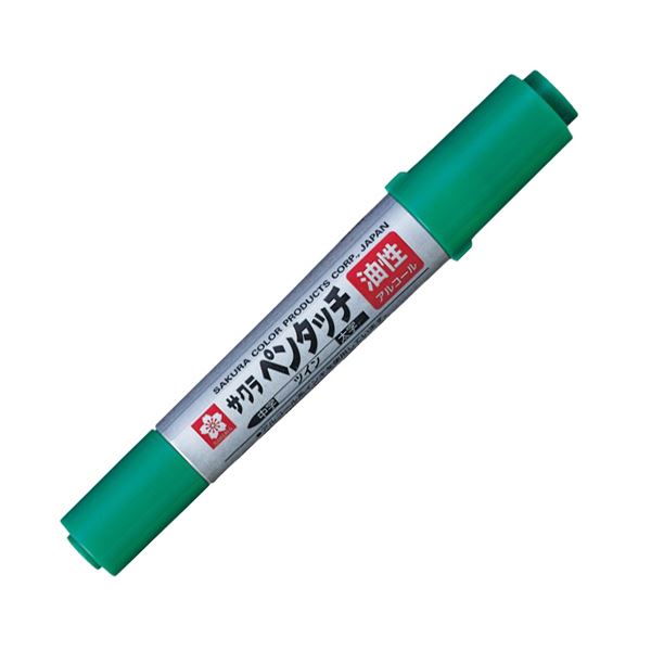 （まとめ） サクラクレパス油性マーカー ペンタッチツイン みどり PK-T#29 1セット（10本） 【×3セット】