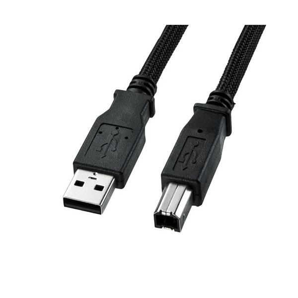 【5個セット】 サンワサプライ ナイロンメッシュUSB2.0ケーブル 3m KU20-NM30K2X5｜ワールドデポ