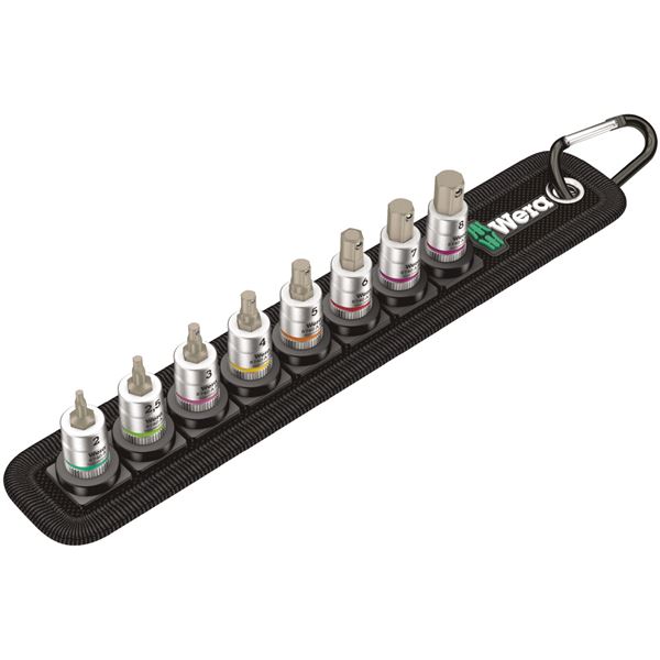 WERA ヴェラ 差込角1/4DR 8点組 ヘックスプラス ビットソケット 仕かける 003881 物の具 物の具 DIY 進め方物の具 物の具 DIY・工具-その他