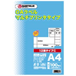 ジョインテックス OAマルチ付け紙C 12面100枚*5冊 A237J-5