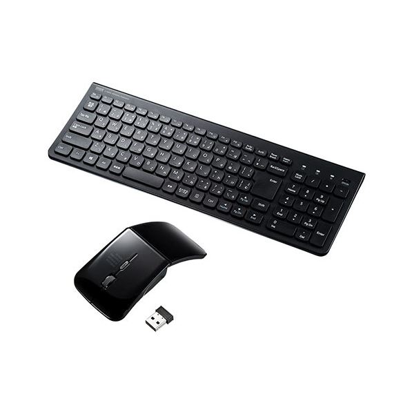サンワダイレクトマウスキーボードセット(薄型無線電話二十日鼠・テンキー付き添い人無線電話鍵盤) 400-SKB0641書き割り
