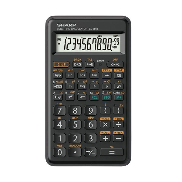 （まとめ） シャープ 関数電卓ピタゴラス エントリーモデル 10桁 ハードケース付 EL-501T-X 1台 【×3セット】