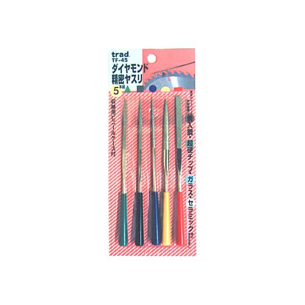 最低価格の (業務用10セット) TRAD ダイヤモンド精密ヤスリ 【5本組×10 ...