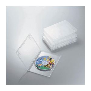 (まとめ)エレコム DVDトールケース CCD-DVD02CR【×10セット】