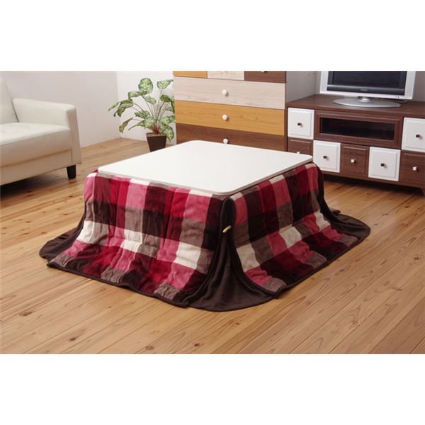 こたつ布団 【薄掛け 単品 サクラ色 約180×220糎】 洗える 撥水産業 汚れにくい 裏：フリース原料品 省間隔文字 〔リビング〕【代引不可】