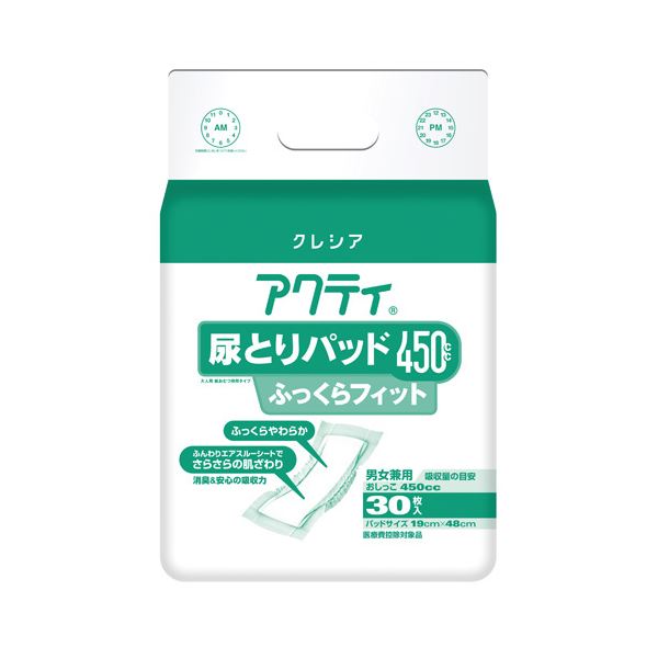 （まとめ） 日本製紙クレシア アクティ尿とりパッド450優しく30枚【×10書き割り】