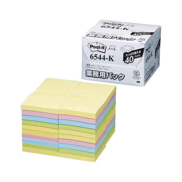 スリーエムジャパン 郵便受けイット 万覚え帳 御勤め用容器に並べる 4色混色 6544-K