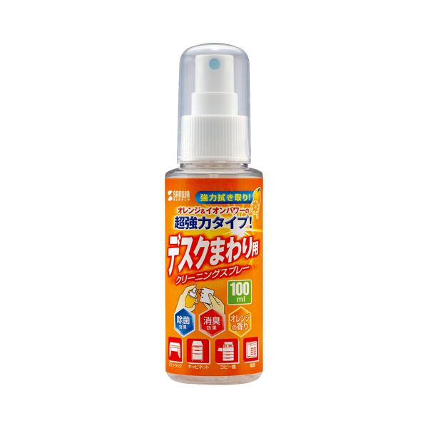 (まとめ) サンワサプライ クリーニングスプレー デスクまわり用超強力タイプ 100ml CD-SP6 1個 【×10セット】