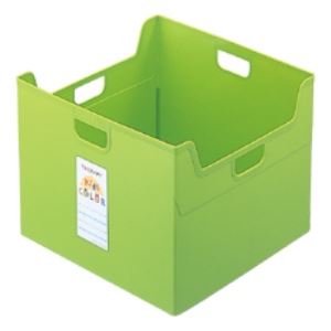 (御勤め用書き割り) セラピーキッズカラー 整理保存用具ボックス席 A4ダブル フボ-TCW5-KG キッズグリーン【×5書き割り】