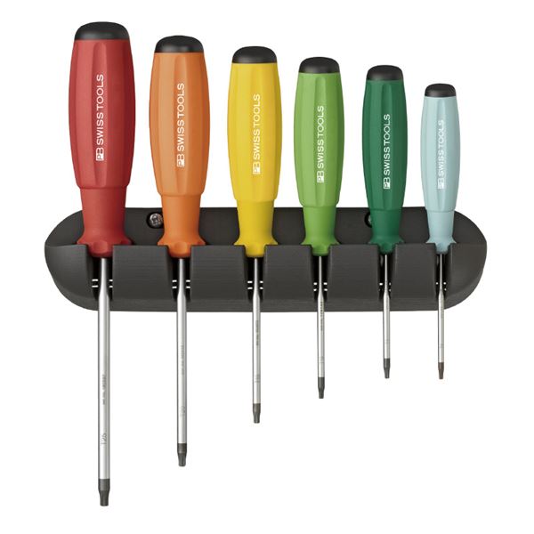 PB SWISS TOOLS 8440RB レインボースイスグリップドライバー6本組 手道具 物の具 DIY やり方手道具 御先棒 １番ウッド