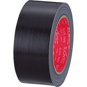 （まとめ） スリオンテック カラー布テープ 50mm×25m 黒 343702BK 1巻 【×15セット】