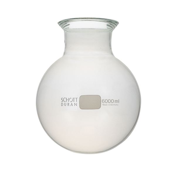 卸売 セパラブルフラスコ 丸形 バンド式 SCHOTTタイプ 100mm 6L 005560 