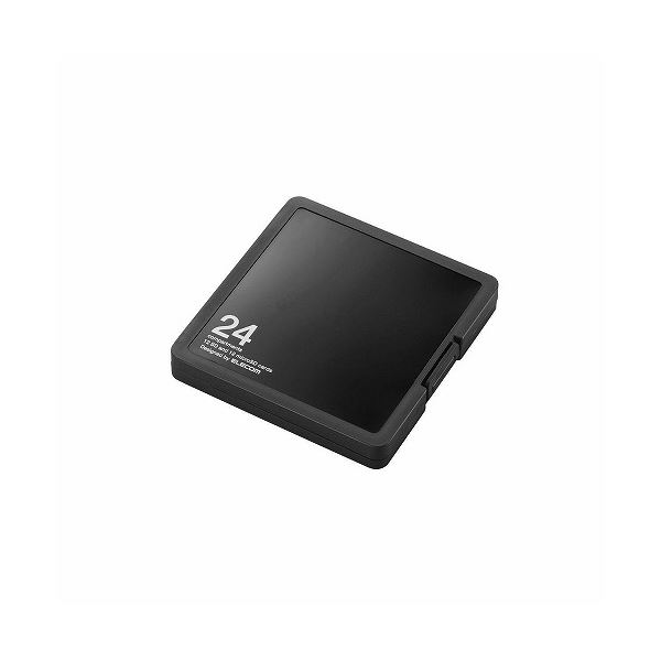（まとめ）エレコム SD／microSD歌留多容れもの（可塑性物質印字機） CMC-SDCPP24BK【×5書き割り】