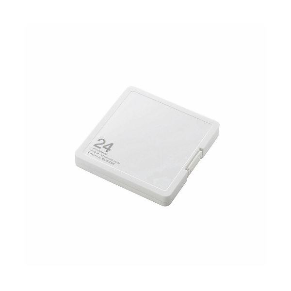 （まとめ）エレコム SD／microSD歌留多容れもの（可塑性物質印字機） CMC-SDCPP24WH【×5書き割り】